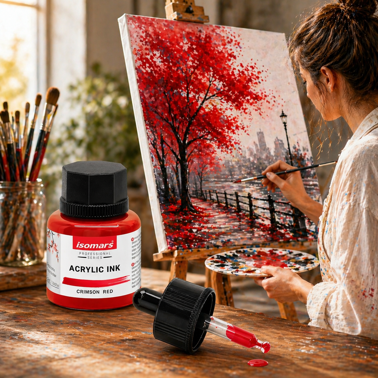 mixed media red ink for artists