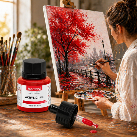 mixed media red ink for artists