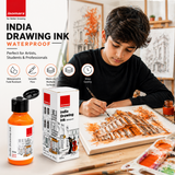 orange waterproof drawing ink 100ml
