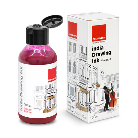 pink waterproof drawing ink 100ml