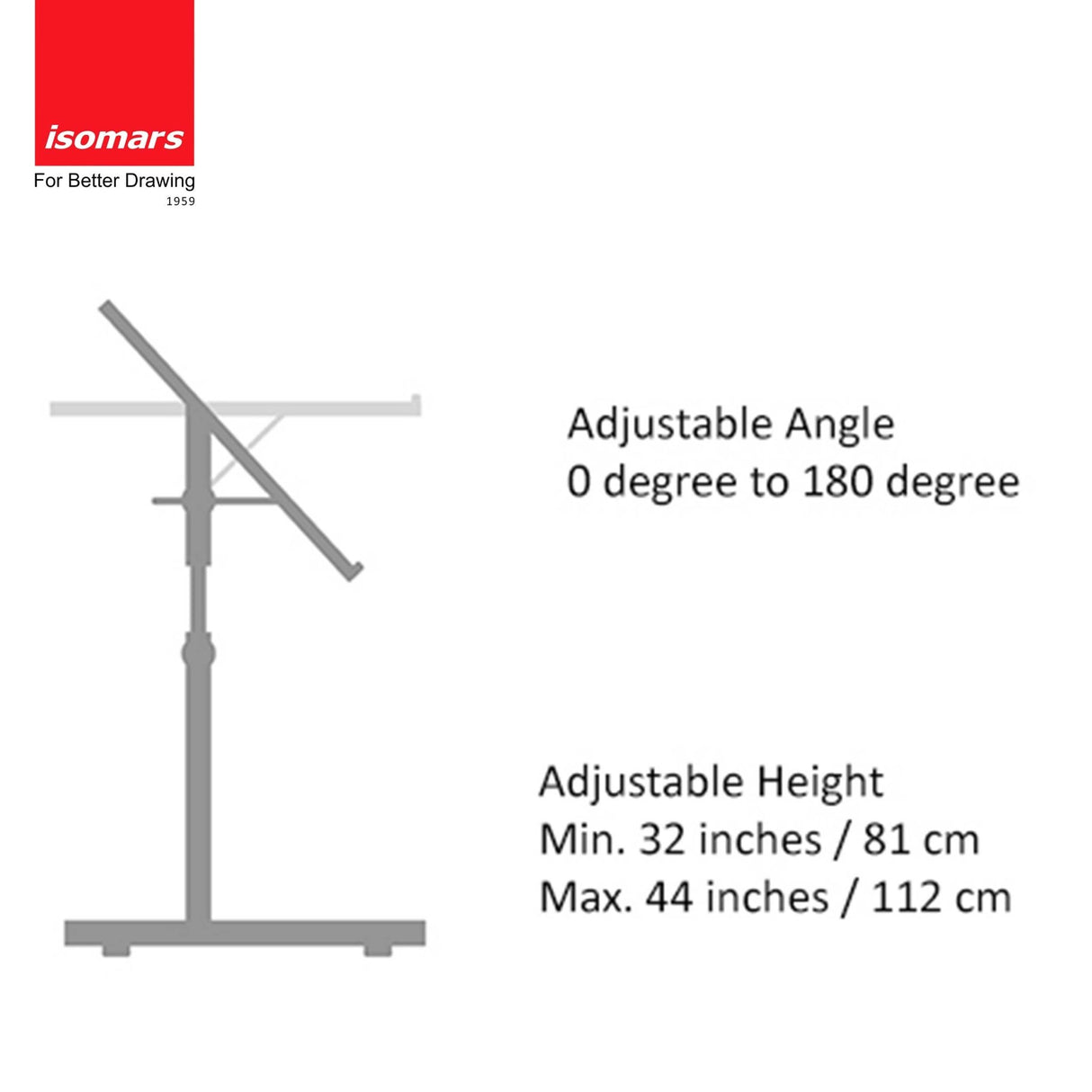Plain Drawing & Drafting Table (Without Table Top) - Isomars