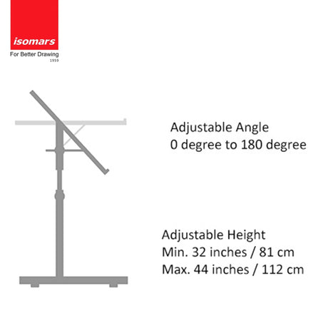 Plain Drawing & Drafting Table (Without Table Top) - Isomars