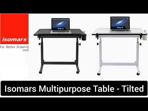 Isomars Multipurpose Wooden Adjustable Laptop / Study Table – 30 × 17 Inch
