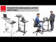 Isomars Adjustable Laptop & Projector Table | Mobile Workstation - Black