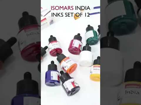 Isomars Bamboo Dip Pen with 35ml India Drawing Ink for Lettering & Art