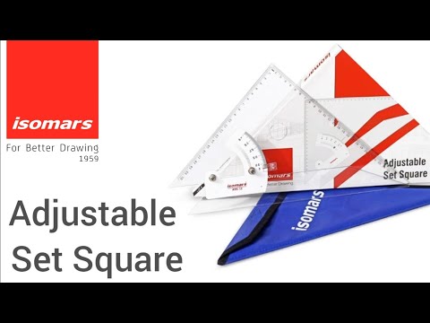 Adjustable Set Square 10" & Triangular Scale Combo