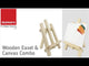 Artists Kit- Wooden Easel & Canvas