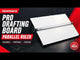 Isomars Professional drafting board with parallel ruler, foldable stand & carry handle for precise technical drawing