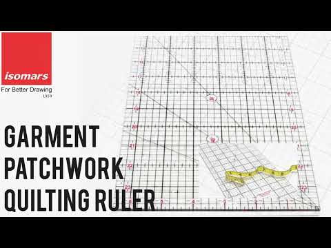 Garment Patchwork Quilting Ruler (12") with Cutting Mat A3