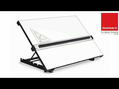 Isomars Adjustable Angle Drawing Drafting Board Combo With 2MM Pencil & Adjustable Set Square - A2 Size - 18.5" x 25" | Ideal for Architects, Engineers, Designers & Artists Students and Professionals