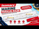 Isomars Professional 18-inch marine parallel ruler with brass joints, acrylic body, and protective cloth cover