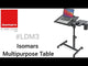 Isomars Metal 360° Rotatable Table Laptop Table Study Desk, Caster Lockable Wheels, & Height Adjustable for Breakfast Table, Work from Home & Online Classes