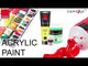 Isomars Canvaa Acrylic Paint Set of 6 x 40ml Artist Acrylic Colours