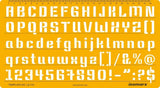 Professional Alphabet & Number Lettering Stencil for Precise Writing, Craft & Design Work. - Isomars