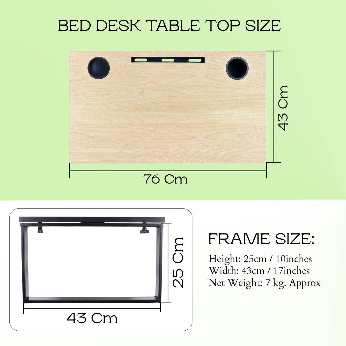 Isomars Bed Desk/Floor Desk Laptop Study Table for Work from Home, Online Classes, Card Games and Kid's Activities (Wooden - Extra Large)