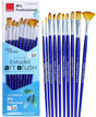 Isomars Estudio Professional Paint Brush Set of 10 Premium Synthetic Long Handle Artist Brushes

