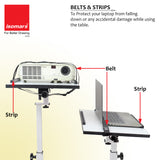 Isomars Sit &Stand 360° 2 Platforms Laptop & Projector User Table Multipurpose Angle Height & 360° Rotation Adjustable Both Side 2 Engineered Wood Board 20" / 50.8 cm x 14" / 35..5 cm (White)