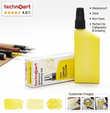 Technical Drawing Pen Ink 25ml | Waterproof High Opacity Ink for Rapidograph Pens, Drafting, Illustration & Calligraphy (Multi Colors) - Isomars