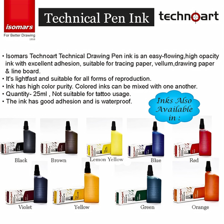 rapidograph yellow ink for architects