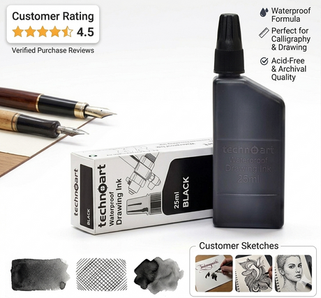 technical drawing pen ink 25ml black