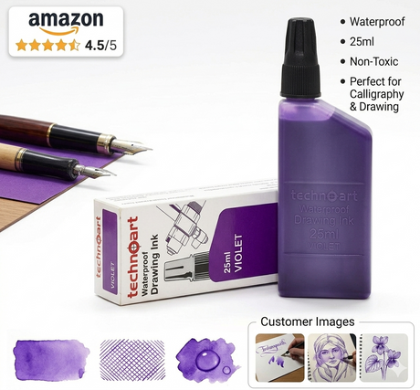 technical drawing pen ink 25ml voilet