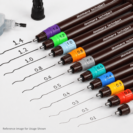 Technoart Technical Drawing Pen and Ink Combo set - Isomars