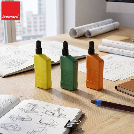 Technoart Technical Drawing Pen Ink (Set of 3) - Orange, Green, Lemon Yellow - Isomars