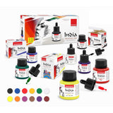 Waterproof Drawing Ink Set of 12 (35ml Each) with Dropper | Professional Artist Ink for Calligraphy, Illustration, Airbrush & Technical Drawing - Isomars