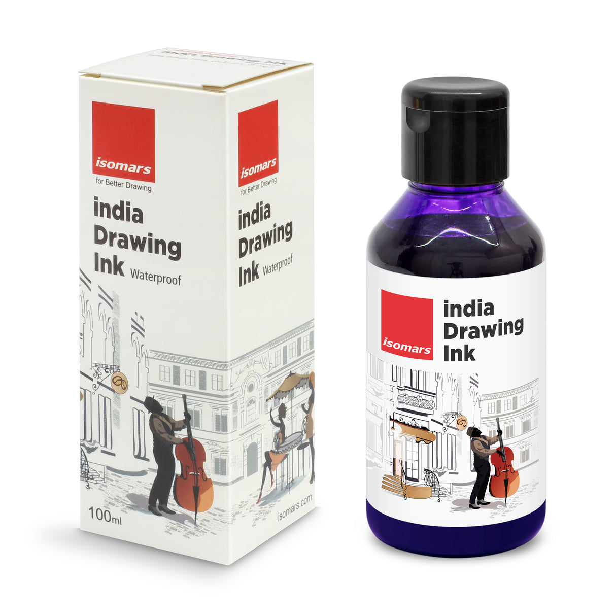 violet waterproof drawing ink 100ml