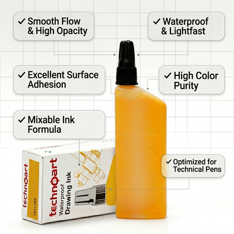 waterproof yellow ink for drafting