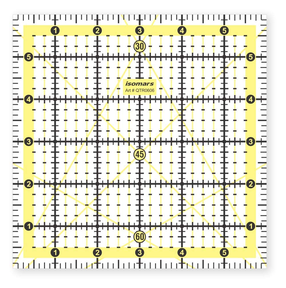 Square Quilting Ruler (6" x 6")