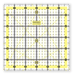 Isomars Square Quilting Ruler/Scale - 6" x 6"