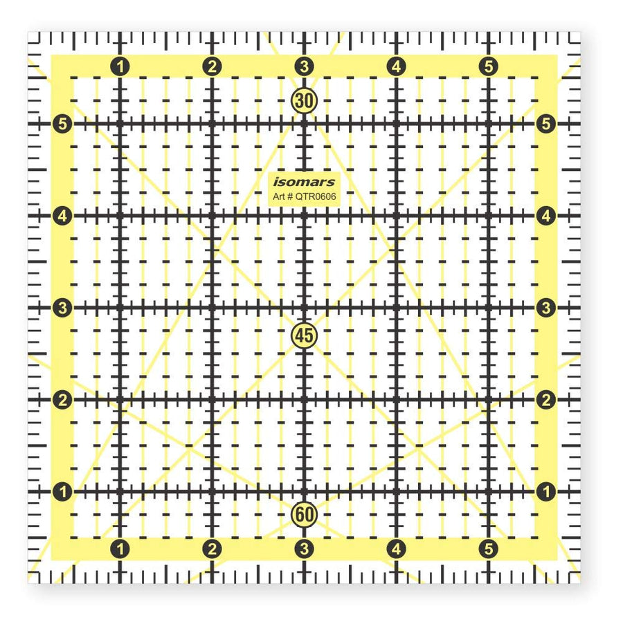 Square Quilting Ruler (6" x 6")