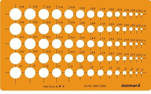 Isomars Metric Small Circle Circles Shapes Figure Symbols Drawing Drafting Template Stencil