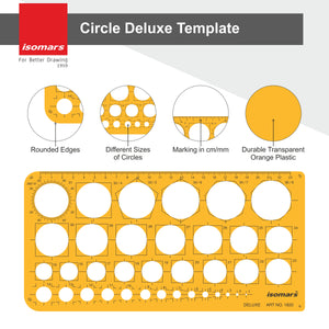 Isomars Circle Template-36 Circles Transparent Stencil - (Delux)