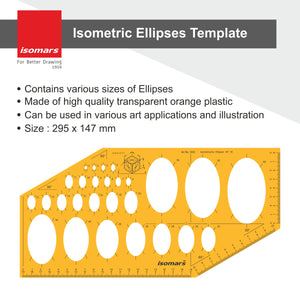 Isomars Isometric Ellipse- Ellipses Shapes Figure Drawing Template Stencil