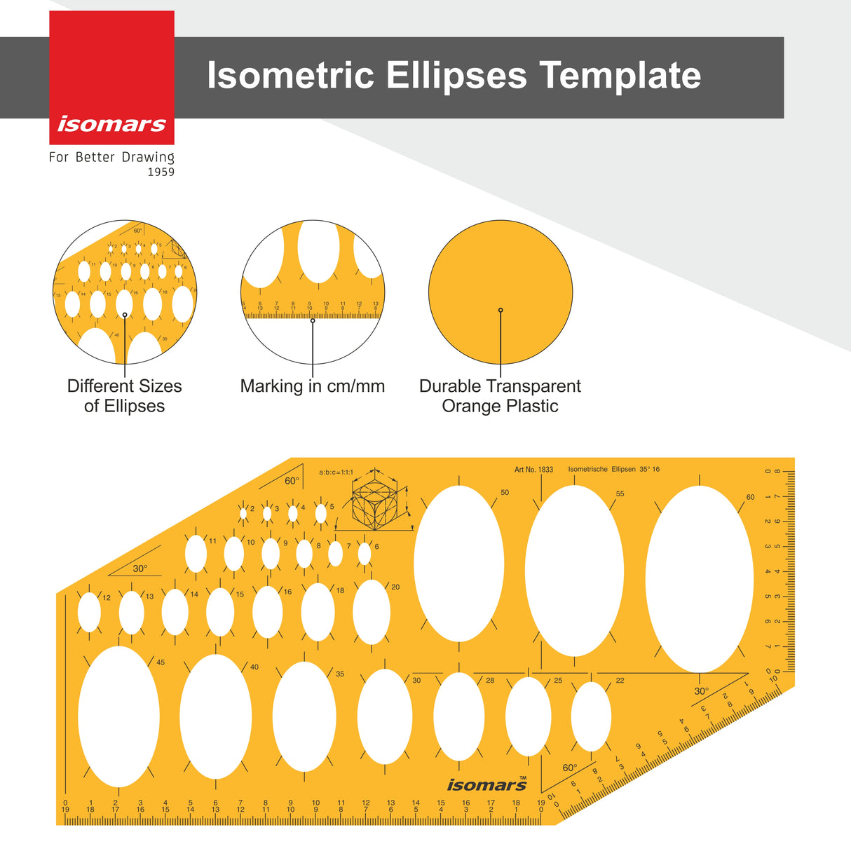 Isometric Ellipse Drawing Template