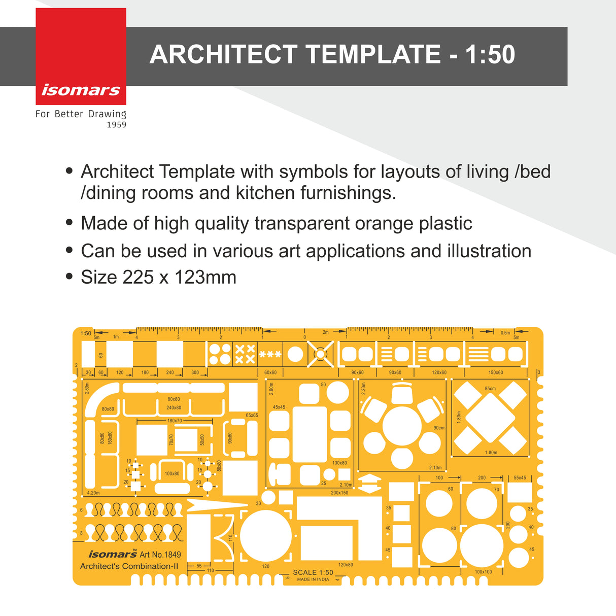 1:50 Scale Architectural Furniture Template