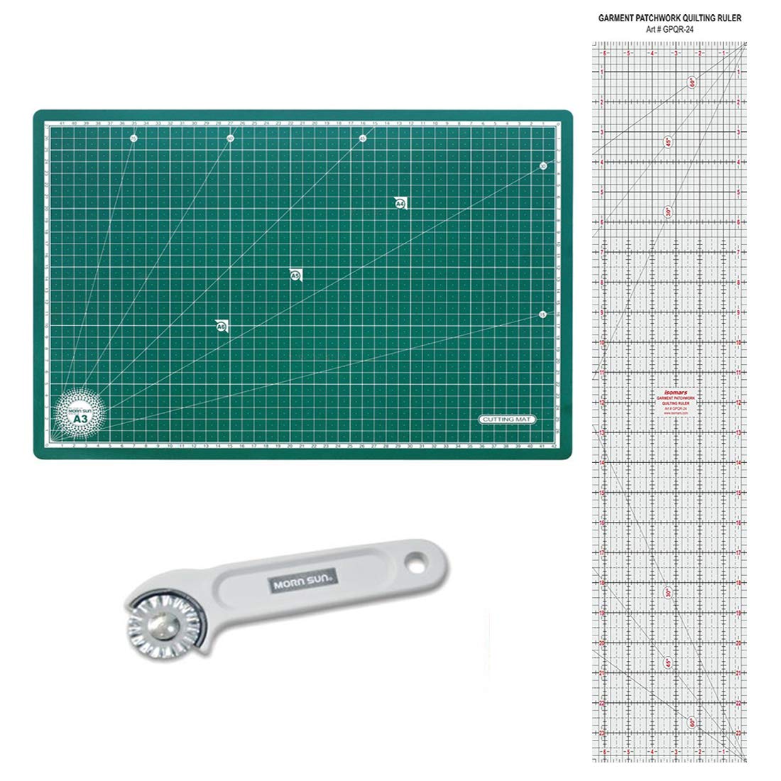 Quilting Ruler and Rotary Cutter Combo
