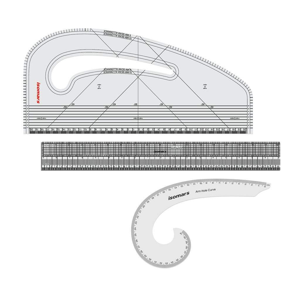 Isomars Pattern Curve, Gridding Scale & Armhole Curve with Marking Combo