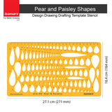 Jewelry Design Templates- Pear & Paisley Shapes (Set of 2)