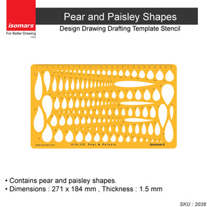 Jewelry Design Template (Pear and Paisley Shape)