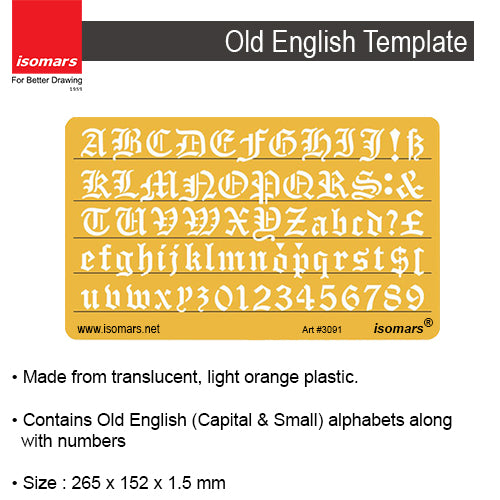 Isomars Old English Template - 10MM