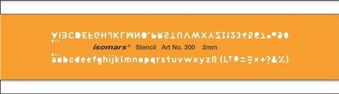 Lettering Guide Drawing template 2 mm