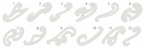 French Curves Stencil (Set of 12)