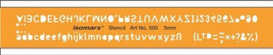 Isomars Lettering Guide Drawing Template Stencil 5mm