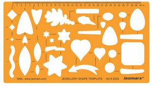 Isomars Assorted Shapes Drawing Stencil for Jewelry Designing