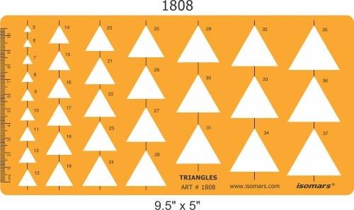 Triangle Shape Drafting Template Stencil