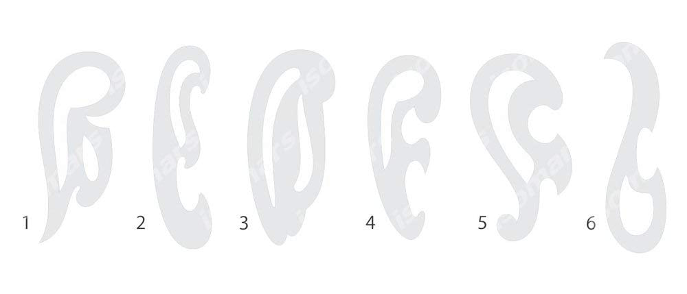 French Ship Curves Template (Set of 6)
