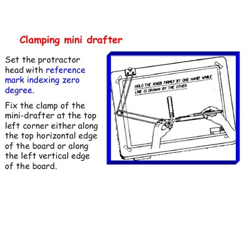 Drawing & Drafting Board (A2 size - 18.5'' x 25'') with Mini Drafter